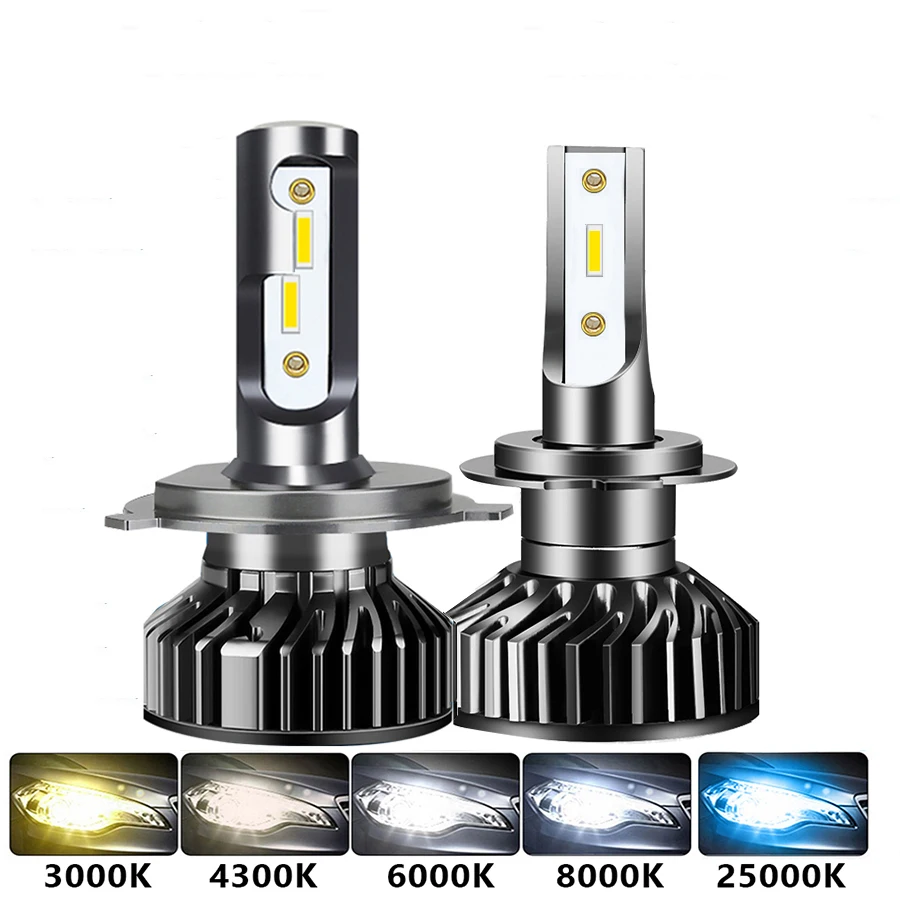 

2Pcs Car Headlight H4 LED H7 18000LM 110W CSP H1 H3 H8 H11 9005 HB3 9006 HB4 4300K 6000K Car Auto Headlamp Led Lights For Car
