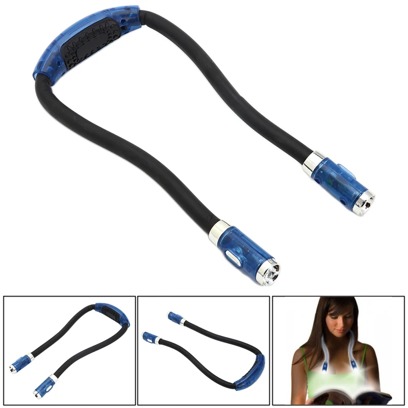 Flexible Adjustable Hug Book 4 LED Light Neck Night Lamp Torch For Study Reading led light night light book light