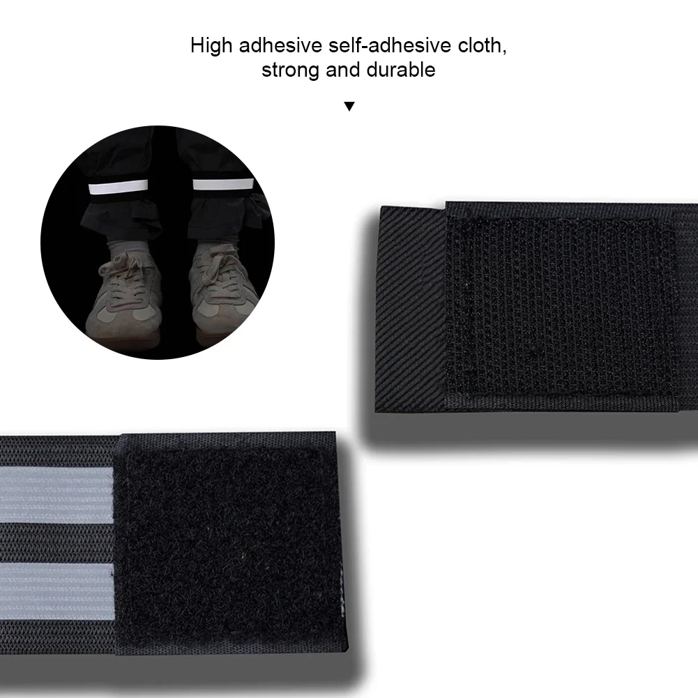 Bicycle Trouser Straps Road Bike Night Riding Reflective Gaiters Outdoor Hiking Night Running Trouser Leg Straps 1 Pair