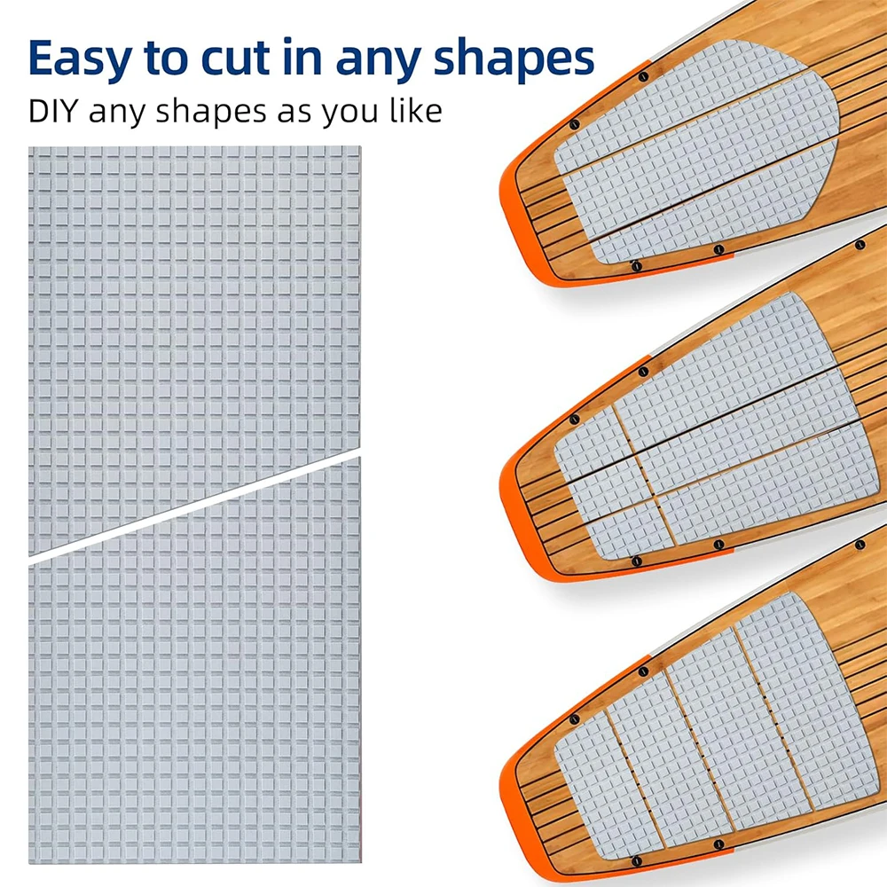 Rhombus Boat Decking Sheet EVA Foam Boat Flooring Deck Mat , Grey Brown Helm Pad - View #5