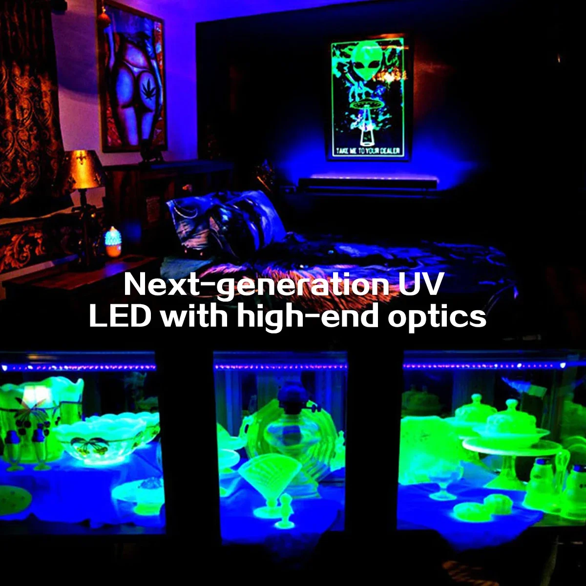LED UV Ultraviolet Strip Tube Light Bar 48 Leds Party Lamp Blacklight USB Portable Party Lamp Glow in the Dark 385-400nm Light