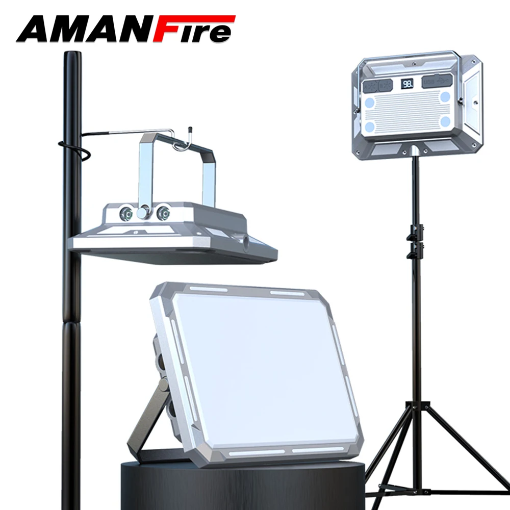 Amanfire KXK-686 Working Light 1000LM Camping LED light Tent Lamp Range 100M Super Bright Lawn Floodlight as Power Bank camping light camping lamp camping lantern
