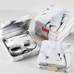 1PC Contact Lens Case Square Travel Portable Solid Color Lens Cover Container Holder Storage Soaking Box Fashion Accessories