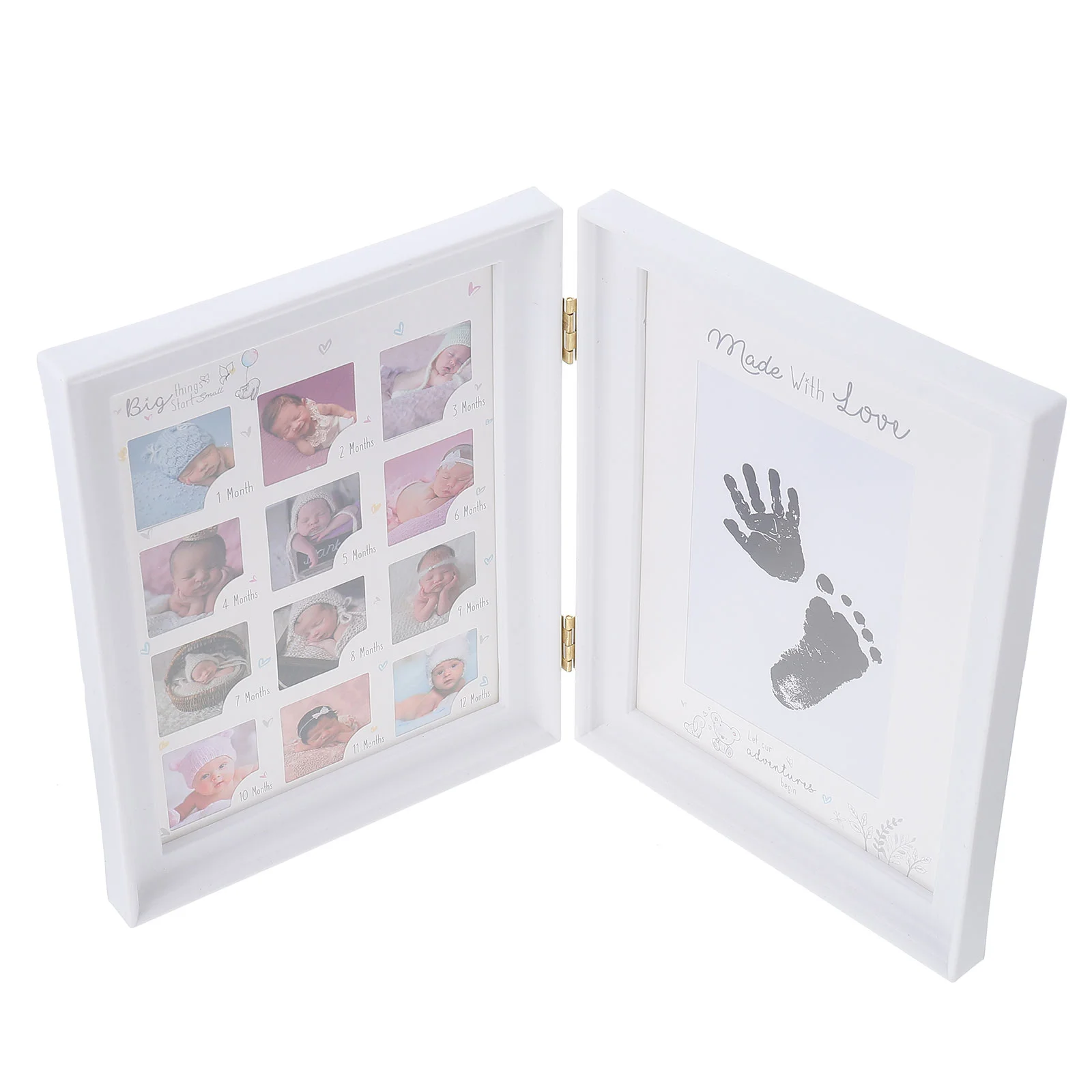 

Ink Pad Photo Frame Set Table Decor Baby Picture Holder Adornment Footprint Decorations Pvc Desktop Ornament Handprint Pictures