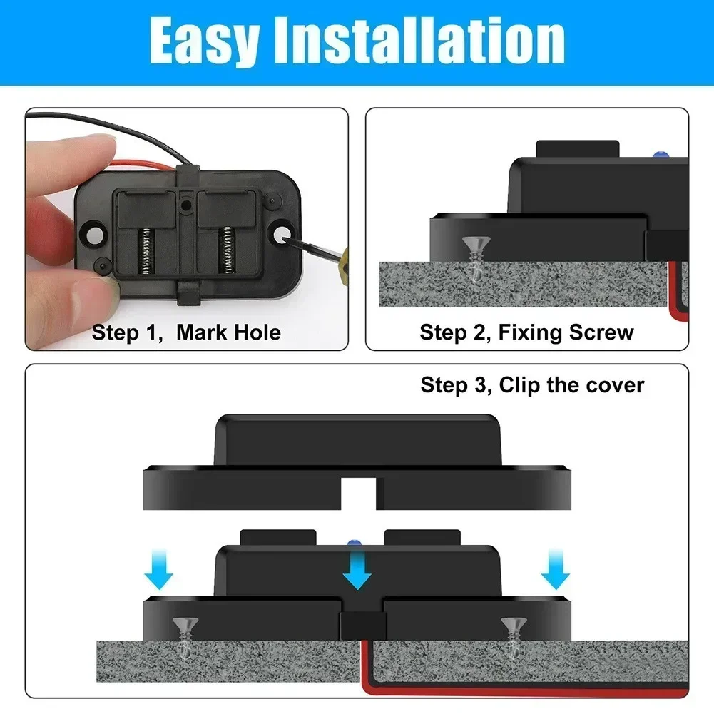 Camper Charging Socket For RV Bus Motorhome 12/24V PD+QC3.0 Dual Ports Fast Charger Plug Dustproof Power Outlet Accessories