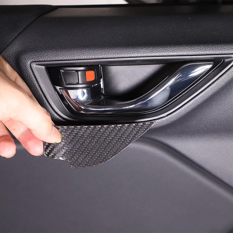 

For Subaru BRZ 2022 Car Door Handle Bowl Cover Trim Real Carbon Fiber Inner Door Bowl Protection Accessories