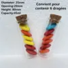 40/80 Pcs/lot Flat-bottomed Wedding Glass Bottle Glass Jars dragée Test Tube Empty Container DIY Crafts Marriage Bottle Gift 6