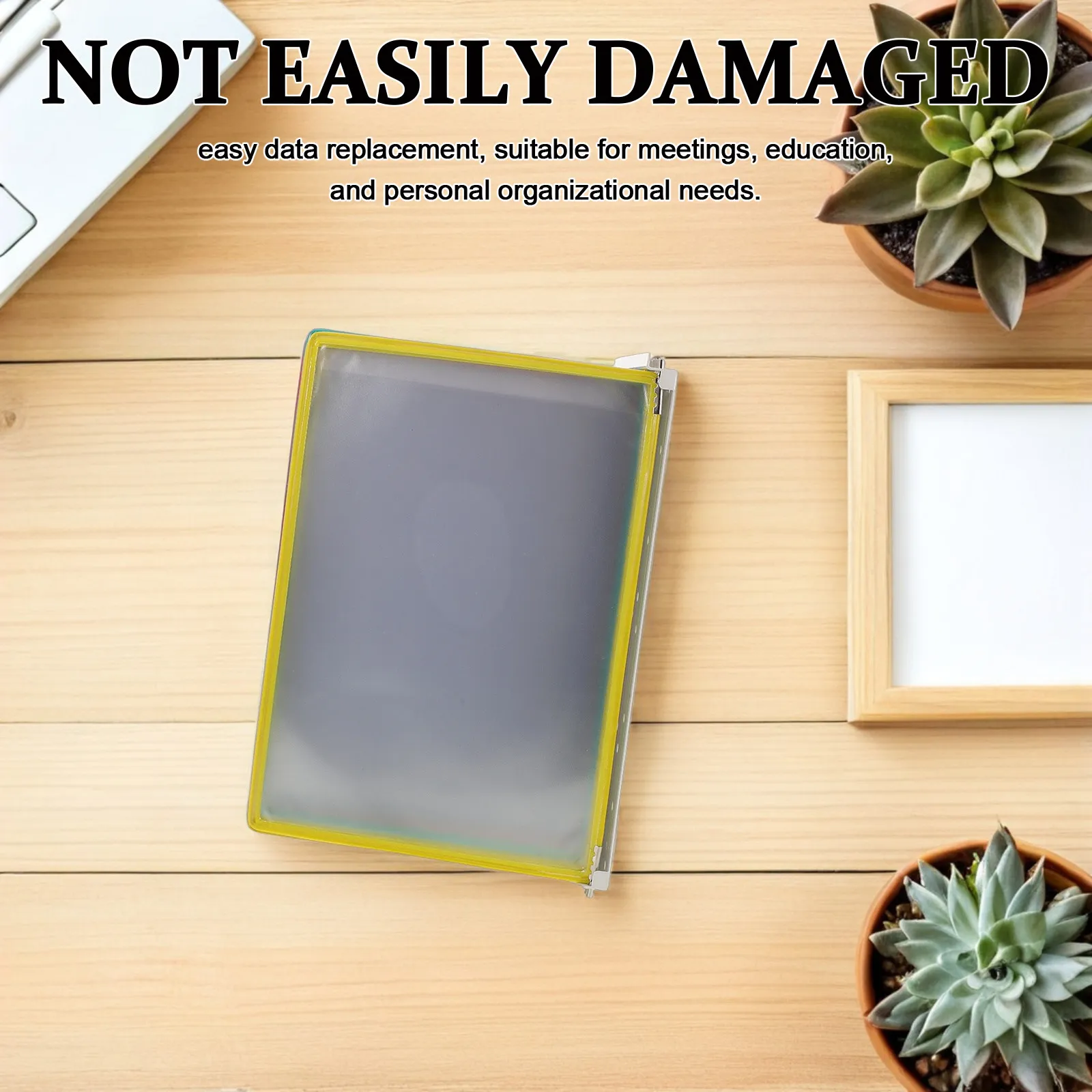 A4 용지용 벽걸이형 파일 홀더 투명 문서 디스플레이 포켓 공간 절약형 수직 정리함 포스터 카탈로그