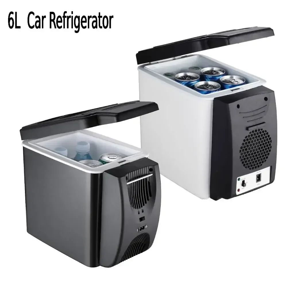 Portable 12V Car Refrigerator Freezer Heater Icebox Travel Refrigerator 6L Mini Auto Freezer C ooler & Warmer Electric Fridge