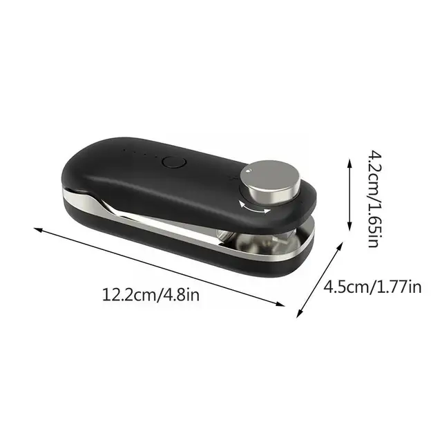 2 Az 1 -Ből Mini Hordozható Hőfókó -Usb Újratölthető Kézi Tárológép Műanyag Ételfűtési Mágnes Tömítő Klipje X5P6 -Val - Image 6