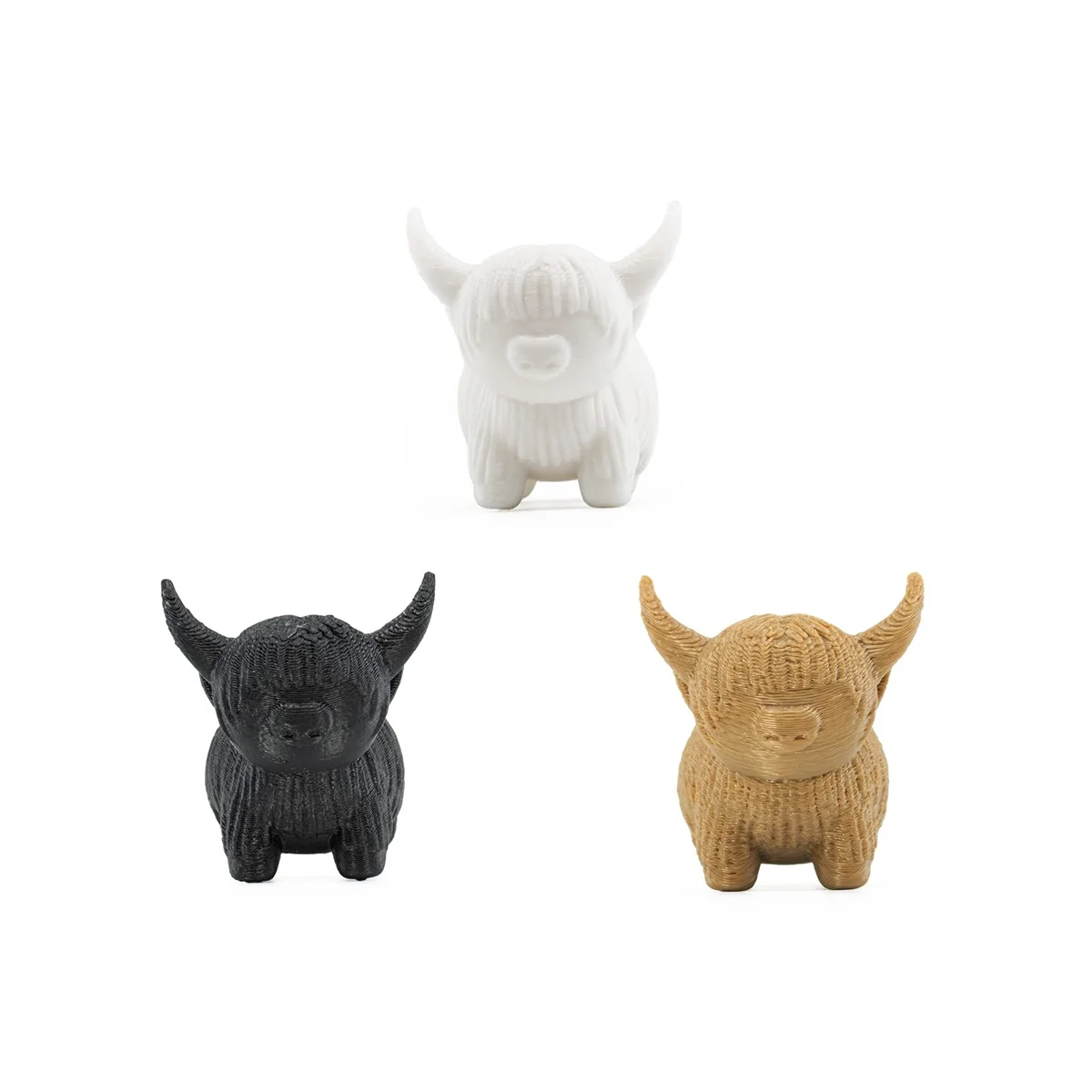 

3 шт. Декор HighlandCow, фигурка Highland Cow, материал для 3d-печати, Highland Cow Вечерние