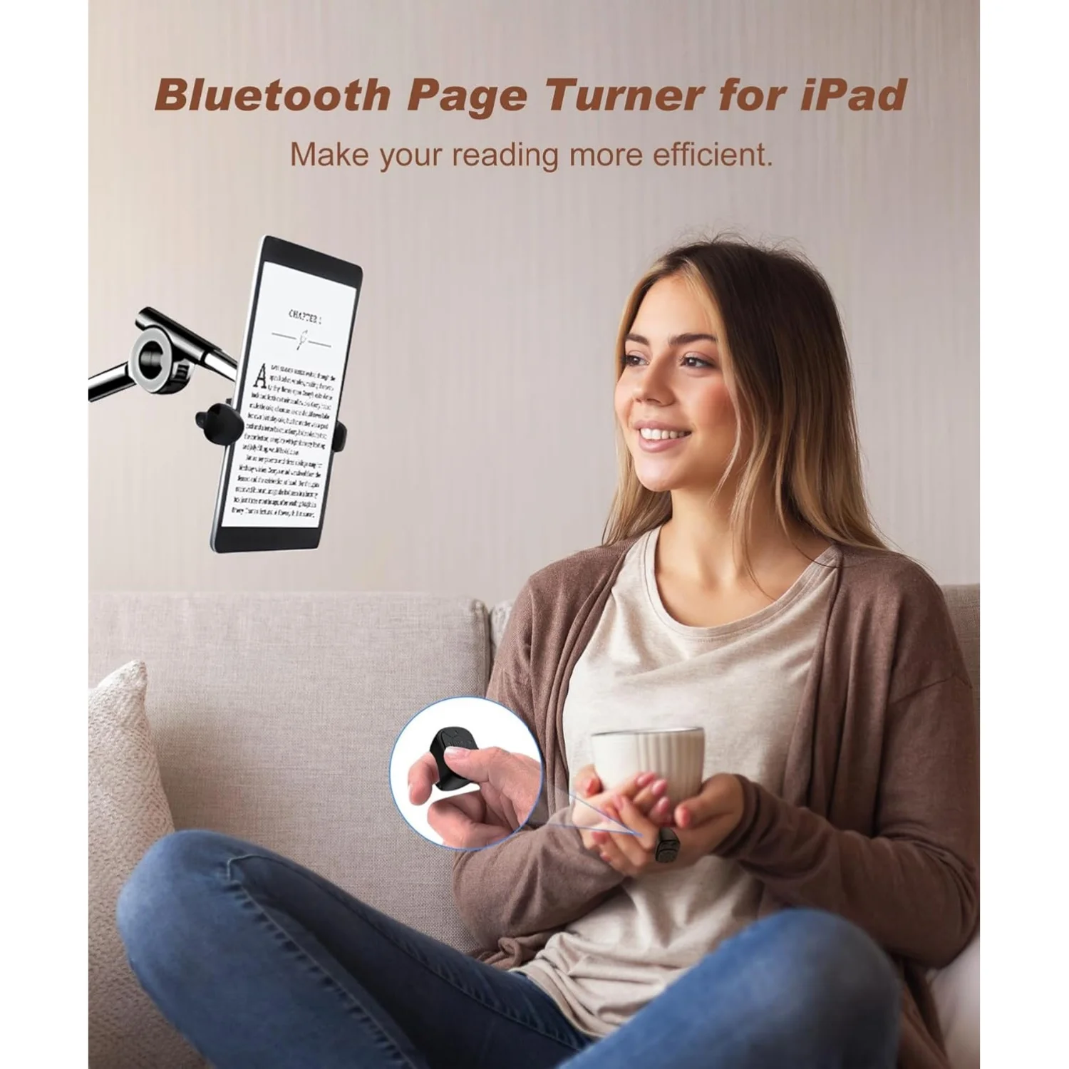 Tiktok 스크롤링 링 원격 제어는 Iphone, iPad Bluetooth 페이지 터닝 링 롤러, 카메라 셔터 모두에 적합합니다.