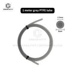 High - Performance PTFE Tube for 3D Printer Filament Extrusion (Gray)