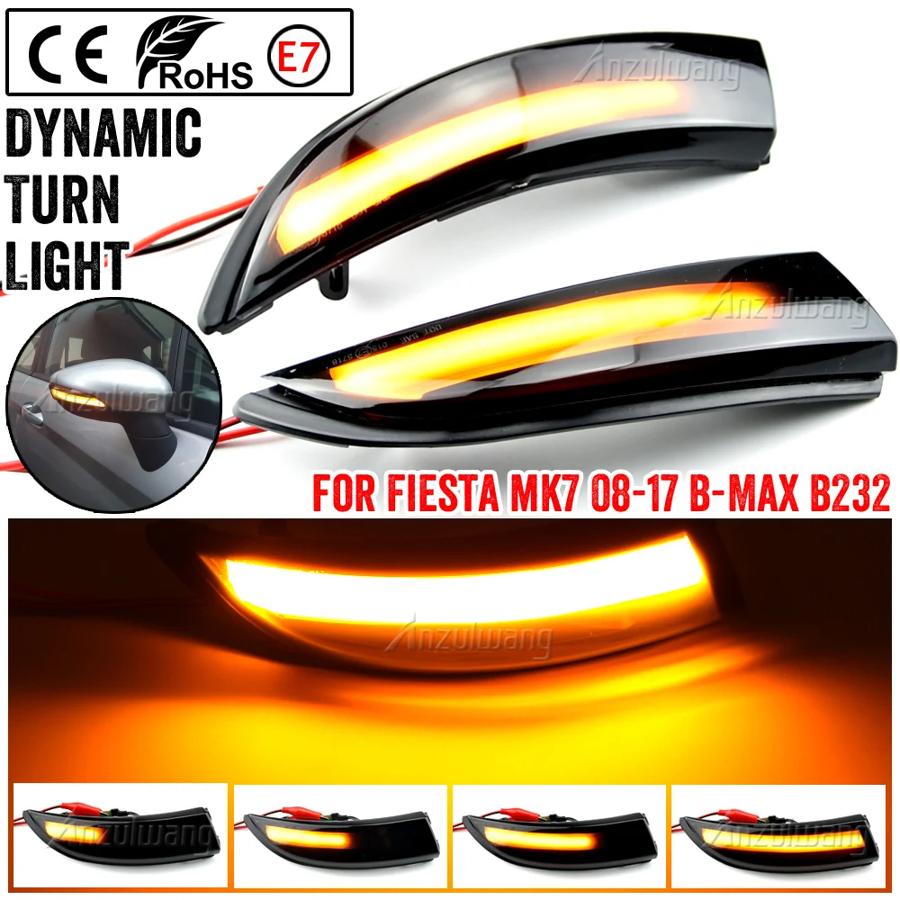 For Ford Fiesta Mk7 2008-2017 For Ford B-Max 2012-2017 2 Pieces Dynamic  Blinker LED Turn Signal Lights Side Mirror indicator - AliExpress