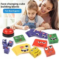 Kids Face Change Expression Puzzle Building Blocks Montessori Cube Table Game Toy Early Educational Toys Christmas Gifts 2