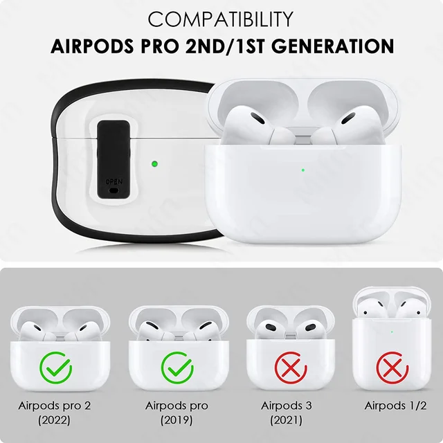  Maxjoy for AirPods Pro 2 Case, Unique Hard Protective  Shockproof Airpod Pro 2nd Generation Cover with Keychain Compatible with  Apple AirPods Pro 2022 Charging Case for Women,Dark Blue Leaves Lanyard 