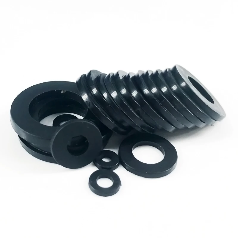 Nylon Washers M2 M2.5 M3 M4 M5 M6 M8 250PCS Nylon Washers Plastic Insulation Spacers Seals Black White Set Gasket Ring Kit screw washer nut kit