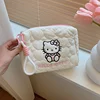 MINISO Hello Kitty Handbag Large Capacity Women's Cartoon Makeup Bag Soft Down Travel Bag For Women 3