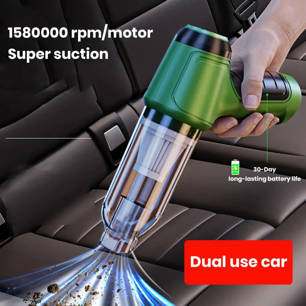 Cordless Car Vacuum Portable Wireless Car Vacuum Cleaner with 9000pa Strong Suction Low Noise Operation Rechargeable for Wet