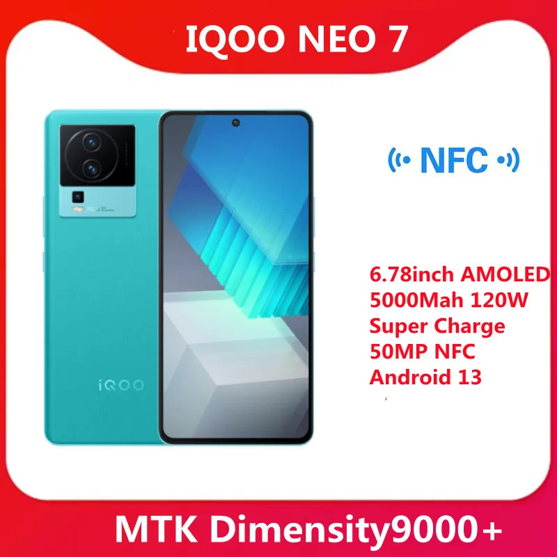 Vivo iQOO Neo7 Neo 7 5G Mobile Phone Dimensity 9000 Plus 4nm 120W FlashCharge 50MP IMX766V Camera 6.78 E5 AMOLED NFC Smartphone 