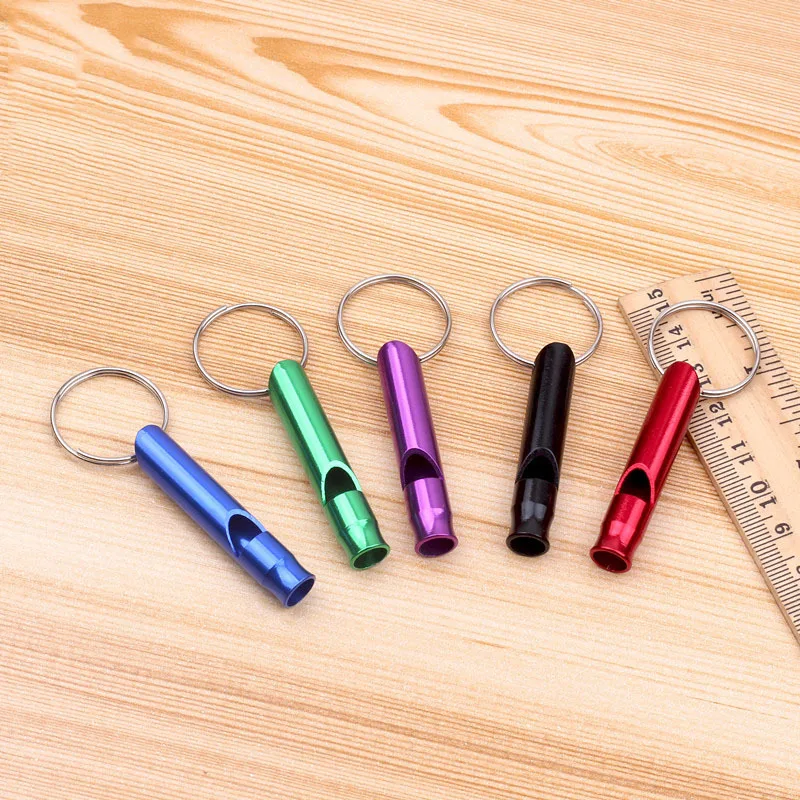 1/3/10pcs Multifunctional Aluminum Emergency Survival Whistle Keychain For Camping Hiking Outdoor Tools Training whistle