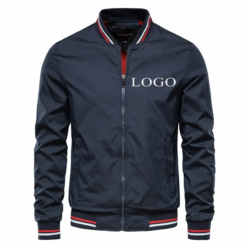 Your Own Design Brand Logo/Picture Personalized Custom Anywhere Men Women DIY Stand up collar jacket Fashion New