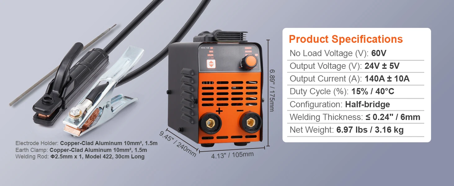 SucceBuy Stick Welder 140A /160A/200A ARC/Lift TIG 2-IN-1 Welding Machine w/ IGBT Inverter Portable MMA Welder Machine Hot Start