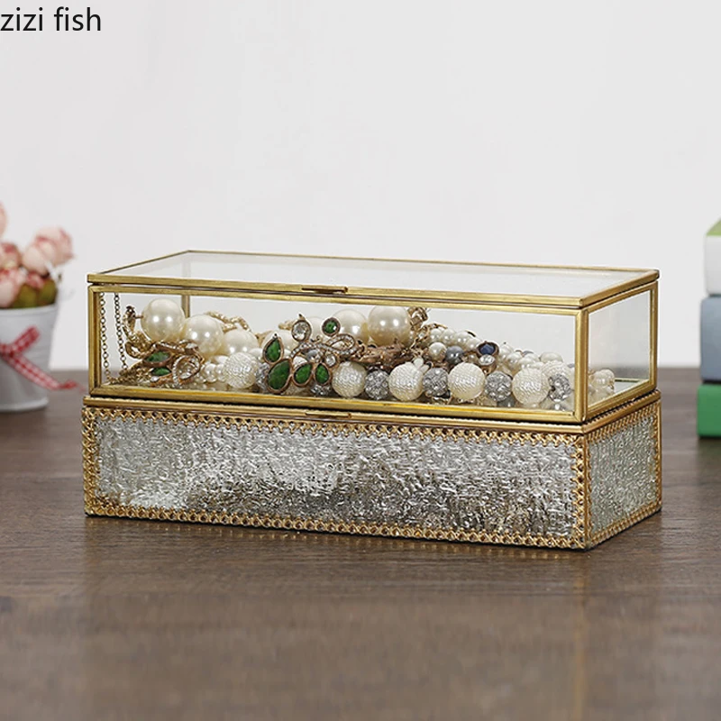 Glass Storage Boxes Cosmetics Jewelry Organizing Boxes Creative Household Phnom Penh Jewellery Beauty Brush Storage Containers 3