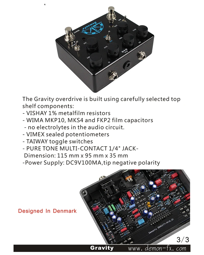 DemonFX Gravity Guitar Effect Pedal TS10 And KLON CENTAURCentaur