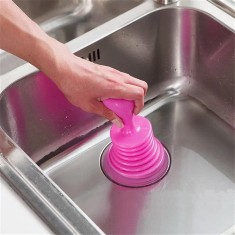Toilet Plunger Convenient Sewer Anti-blocking Tool Sink Bathtub Toilet Drain Pipe Dredging Suction Cup Kitchen Supplies