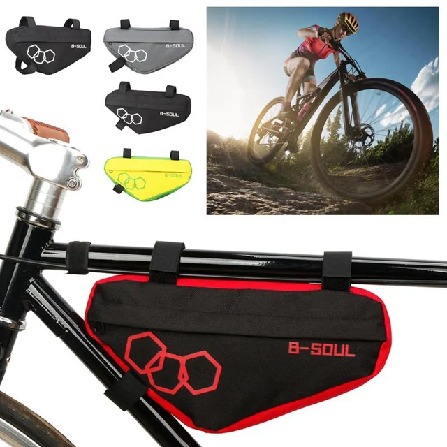 Waterproof Bike Bag MTB Bicycle Saddle Bag Front Tube Frame Polyester Cycling Bike Bag Pouch Holder Triangle Bag