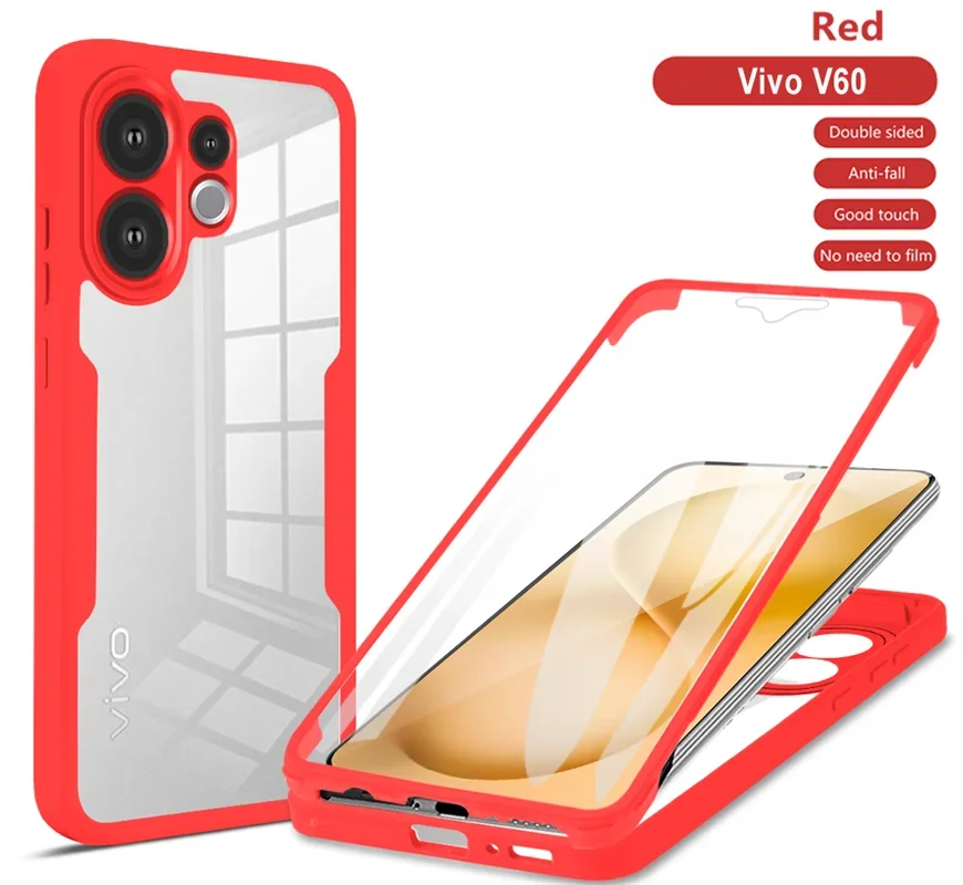 360° Full Protection Transparent HD Phone Case - 3-in-1 Design with PC+TPU Materials