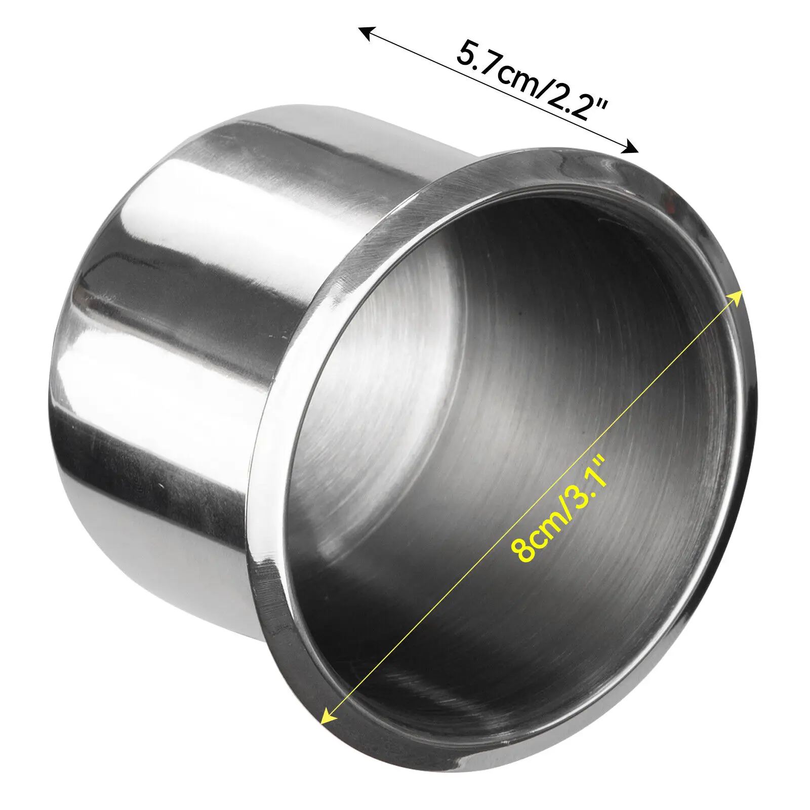2pcs Stainless Steel Cup Drink Holders Mount For Car Truck Marine Boat Camper RV
