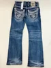 Y2K New American Street Hip Hop Jeans Retro Embroidery Loose Casual Jeans High Waist And Wide Legs Washed Street Casual Jeans 4