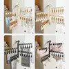 Laundry Drying Rack Travel Drying Rack Rotatable With Clips Convenient Lightweight Stable Foldable Wall-Mounted Laundry Hanger 4