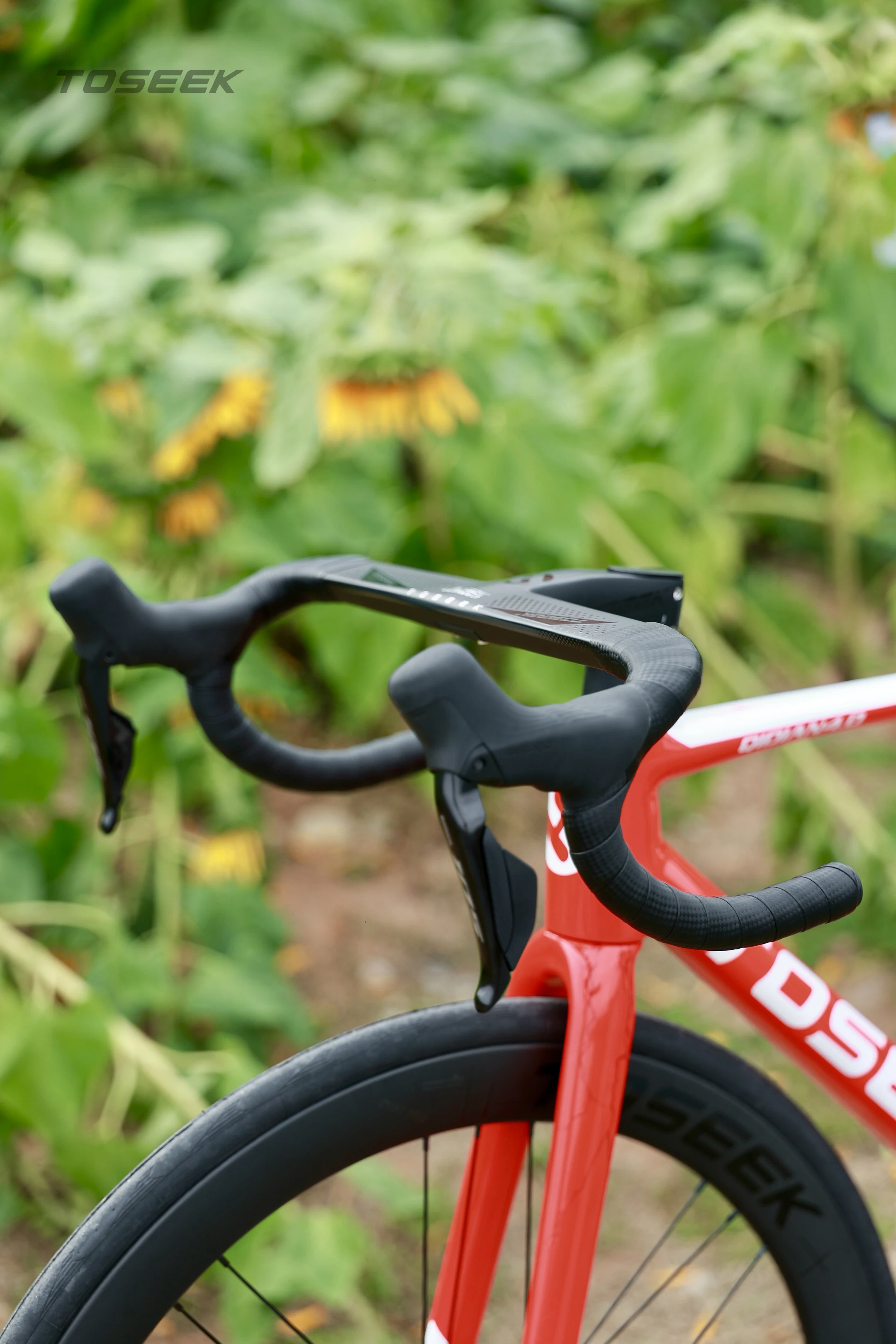 TOSEEK Carbon-Lenker Rennrad-Carbonlenker T700 Integrierter Carbonlenker Di2 Fahrradzubehör Carbon-Dropbar – Detail 27