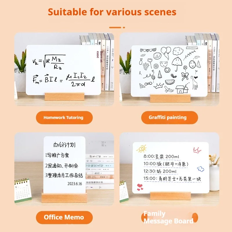 Small Whiteboard Small Blackboard on Double-sided Desk Children's Drawing Board Shop Erasable Whiteboard Teaching Bulletin