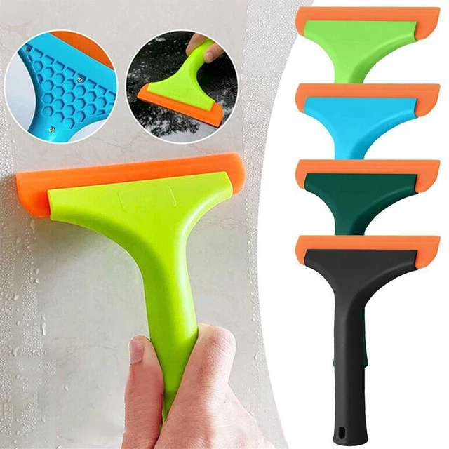 Super Flexible Silicone Squeegee Auto Water Blade Water Wiper Shower  Squeegee Long Handle for Car Windshield Window - AliExpress