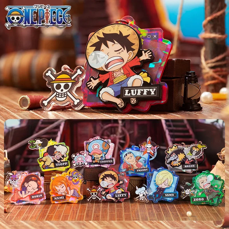 

One Piece Luffy Nautical Adventure Series Blind Box Anime Cute Fashion Acrylic Key Rings Backpack Pendant Girl Birthday Present