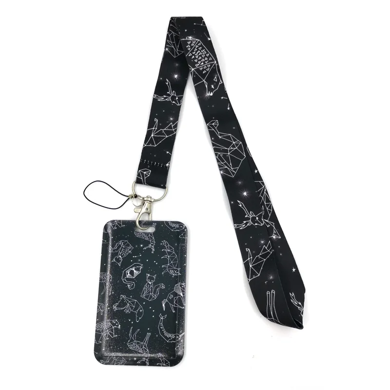 السماء المرصعة بالنجوم الحيوانات كوكبة بطاقة الائت...