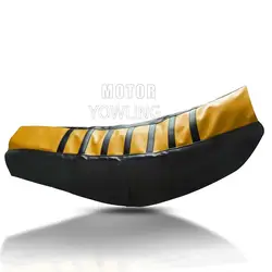 Enhanced Ribbed Rubber Gripper Soft Seat Cover for Dirt Bikes and Off - Road Motocross (Gold)