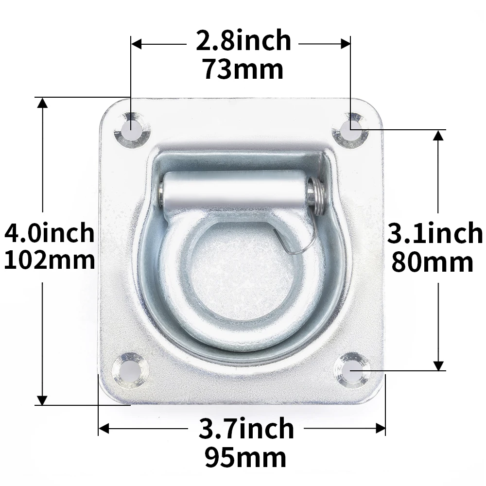 Heavy Duty Recessed Tie Down Rings X6 – For Caravan, Trailer, Horse Float