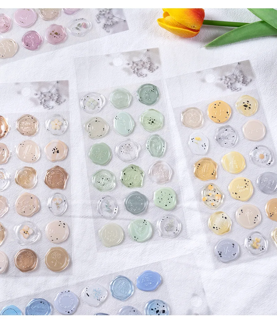 Creative Lacquer Seal Candy Stickers Scrapbooking Diy Journal Stationery Sticker Deco Art Supply