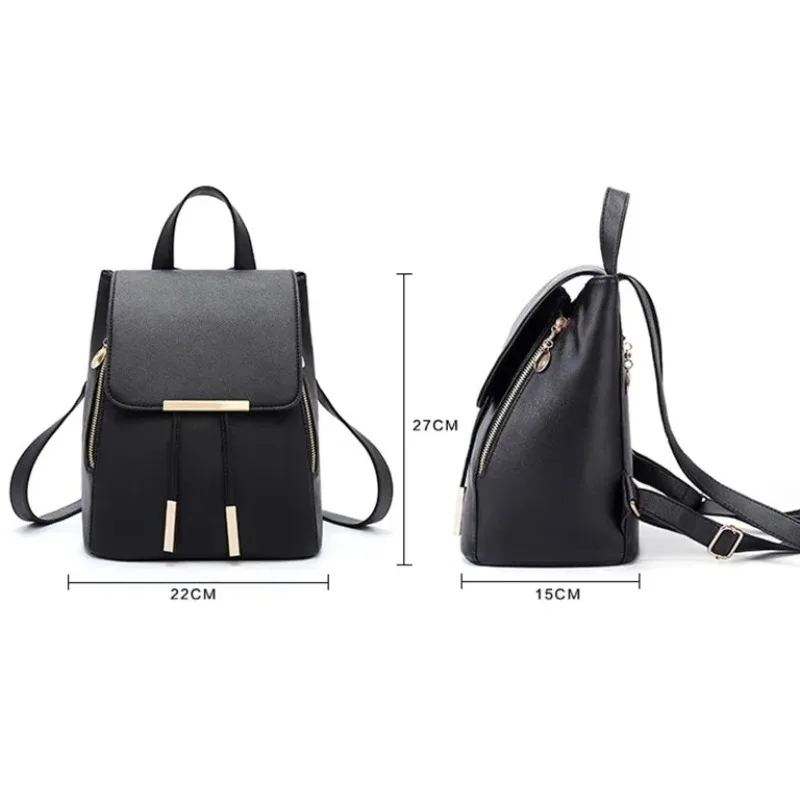 High Quality Women's PU Leather School Backpack Fashion Teen Rucksack Lightweight & Durable Design for Casual or Daily Use