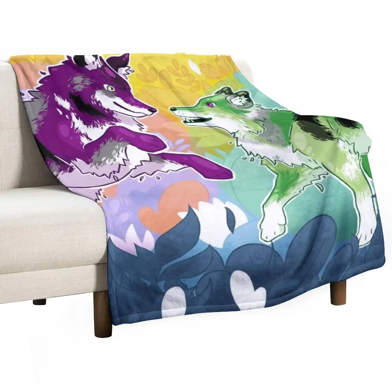 

Декоративное одеяло для танцев Aro/Ace Wolf, плед на диван, клетчатые одеяла для кровати