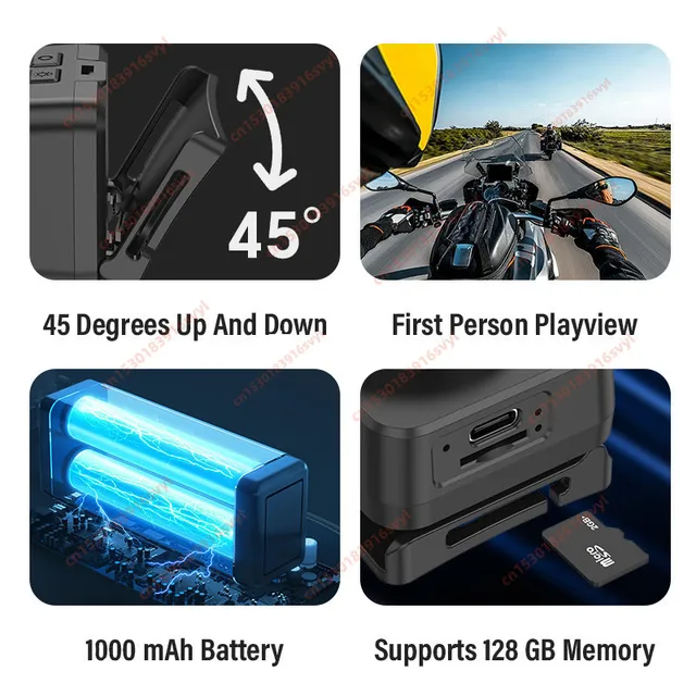 2MP Sport Action Camera Headlight First Perspective Built-in 1000mAh Battery Video Recorder Smart Wave Hand Induction Action Cam 4