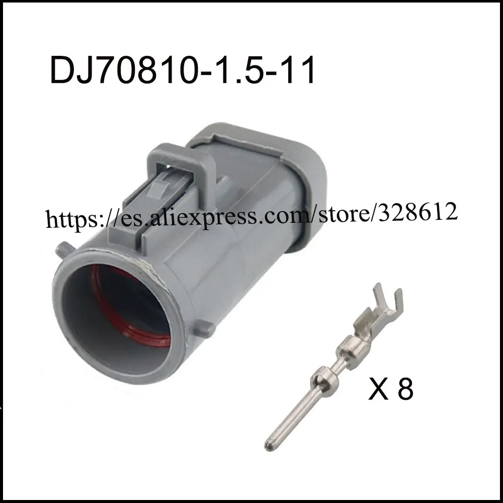

100SET DJ70810A-1.5-11 car wire female male cable Waterproof sheath 8 pin connector automotive Plug socket include terminal seal