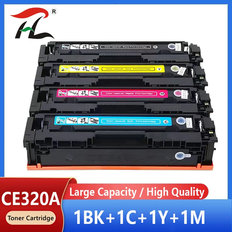 

4PK Toner Cartridge Compatible for HP CE320A CE321A CE322A CE323A 128A 320A 320 321 322 323 laserjet CM1415 CM1415fn 1415 CP1525