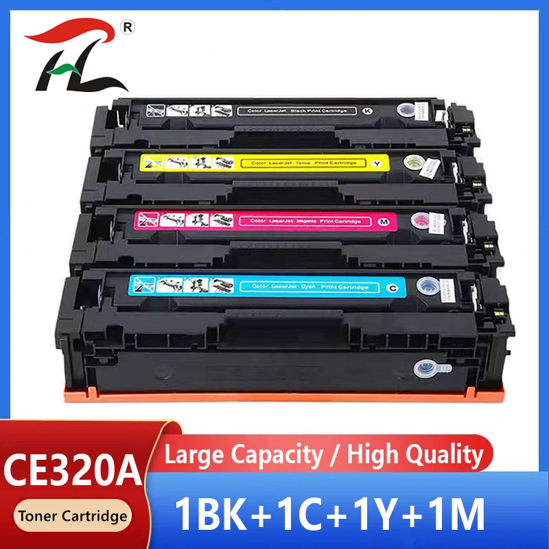 Cartuccia Di Toner Compatibile Per Hp Ce320A Ce321A Ce322A Ce323A 128A 320A 320 321 322 323 Laserjet Cm1415 Cm1415Fn 1415 Cp1525