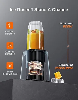 Personal Blender 1000W Smoothie Blender for Shakes and Smoothies, for Kitchen, 2*23oz+10oz Blender Cups 2